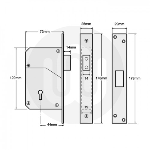 British Standard Chubb 5 Detainer Deadlock